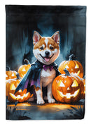 Akita Puppy Halloween Garden Flag