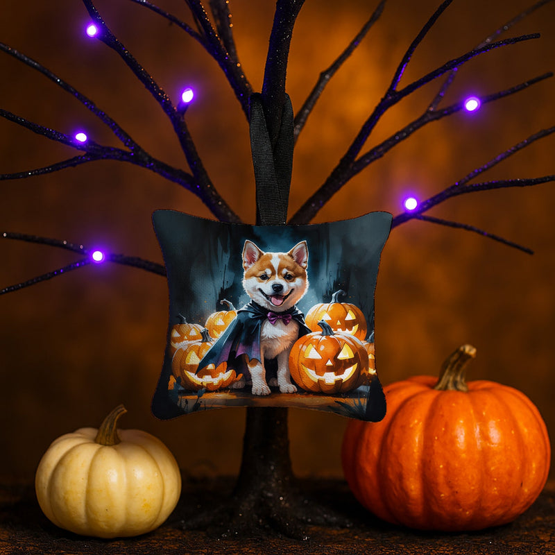 Akita Puppy Halloween Mini Hanging Pillow Ornament 3.5 × 3.5