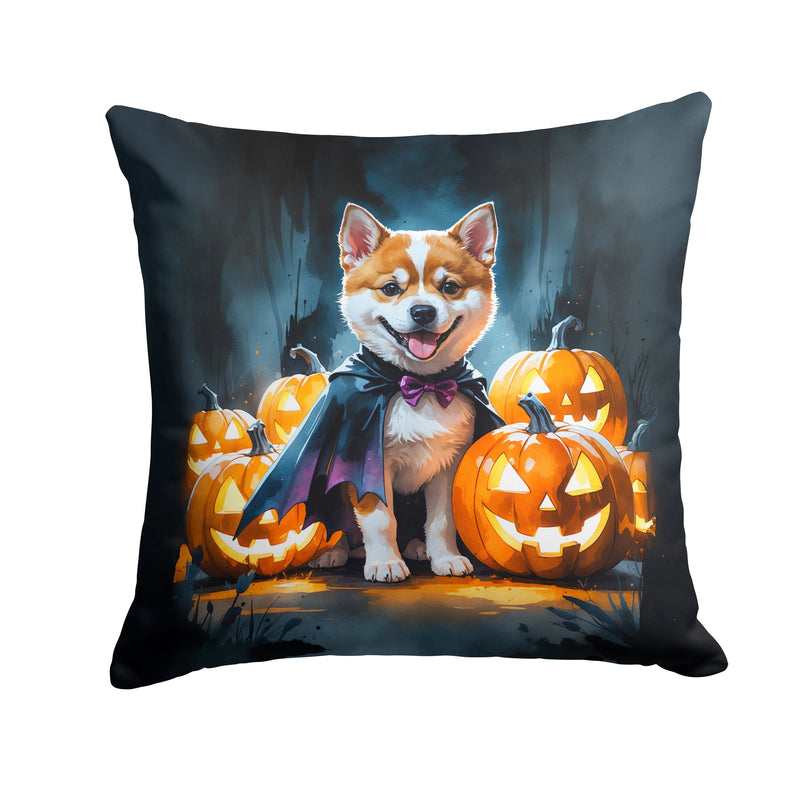 Akita Puppy Halloween Throw Pillow