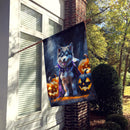 Alaskan Malamute Puppy Halloween House Flag
