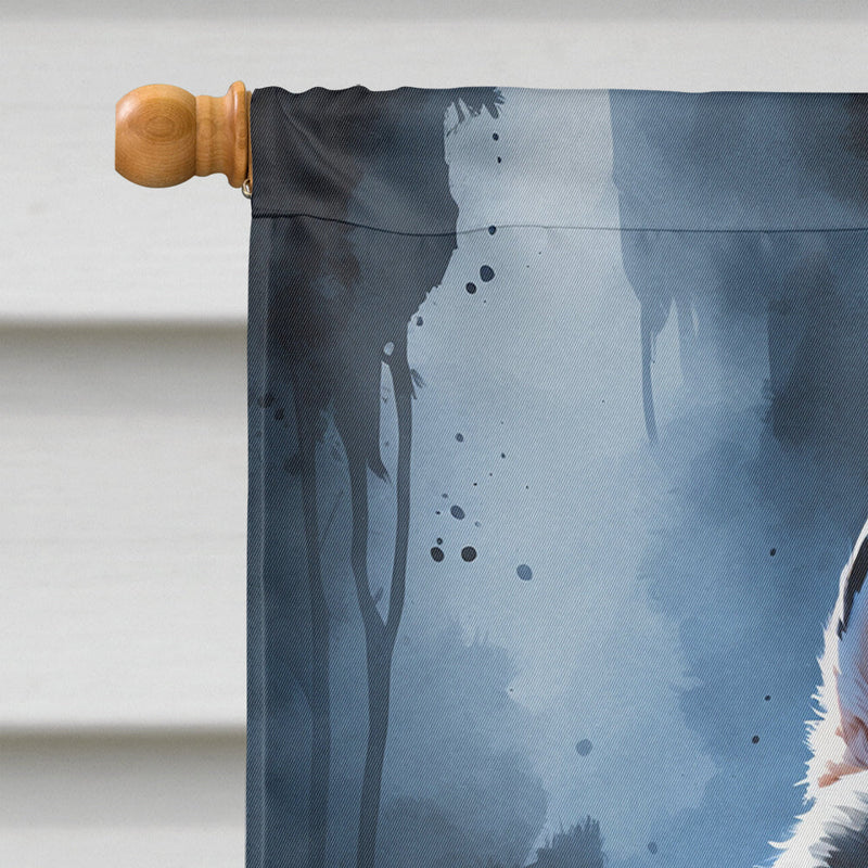 Alaskan Malamute Puppy Halloween House Flag