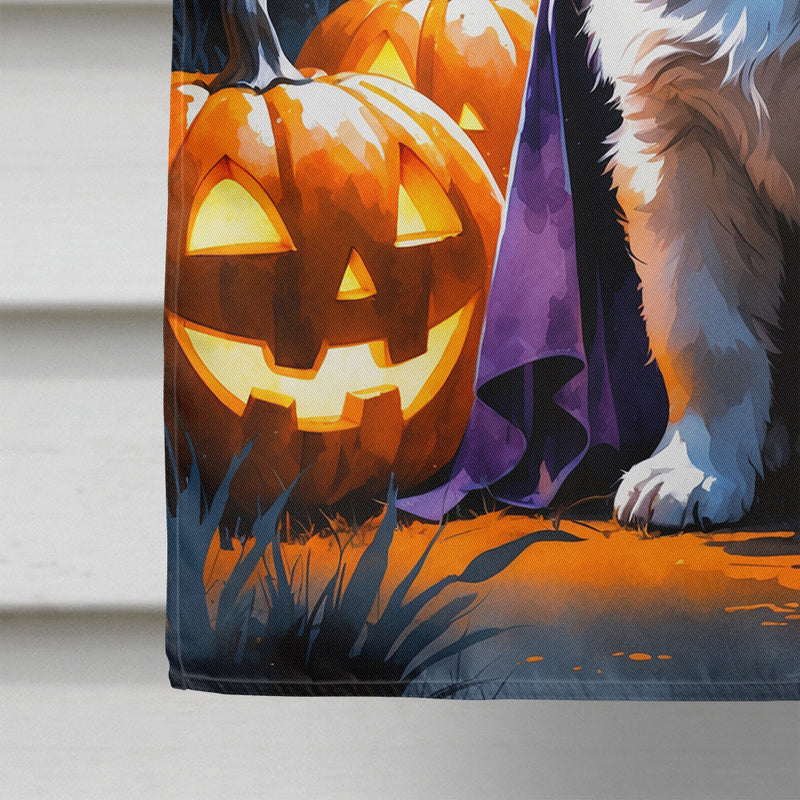 Alaskan Malamute Puppy Halloween House Flag
