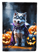 Alaskan Malamute Puppy Halloween House Flag