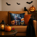 Alaskan Malamute Puppy Halloween Throw Pillow