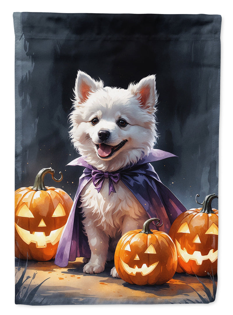 American Eskimo Puppy Halloween House Flag
