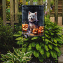 American Eskimo Puppy Halloween Garden Flag