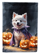 American Eskimo Puppy Halloween Garden Flag