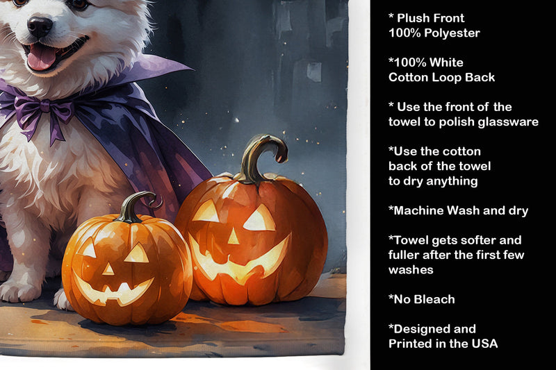 American Eskimo Puppy Halloween Kitchen Towel