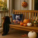 American Eskimo Puppy Halloween Throw Pillow