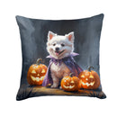 American Eskimo Puppy Halloween Throw Pillow