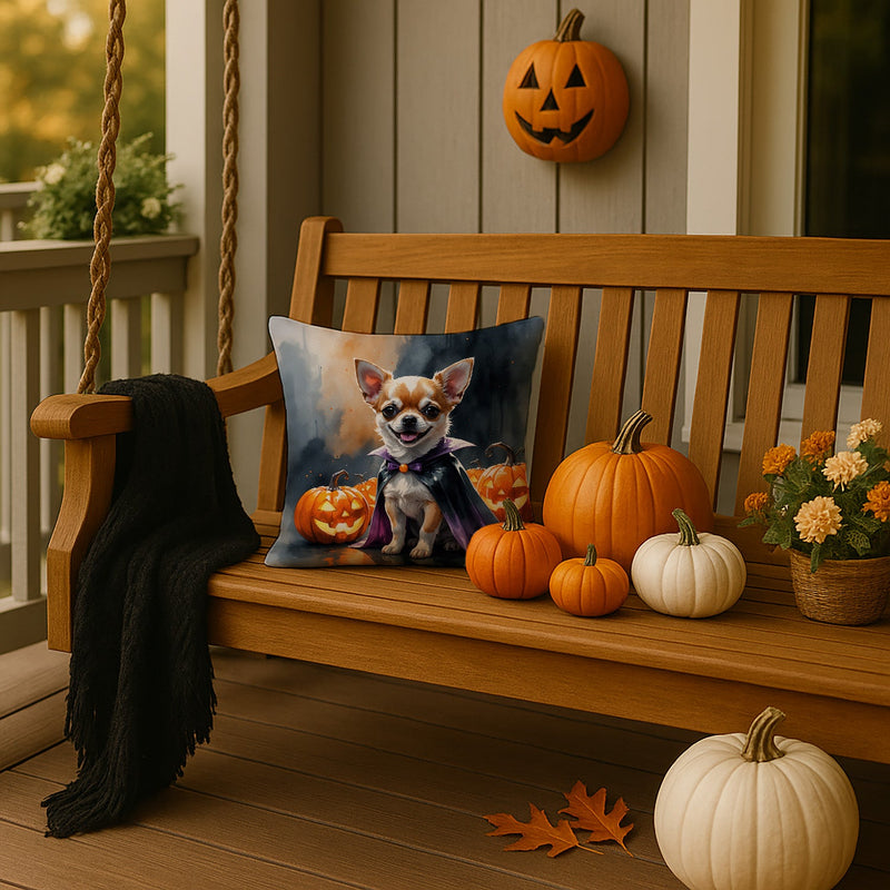 Chihuahua Puppy Halloween Throw Pillow