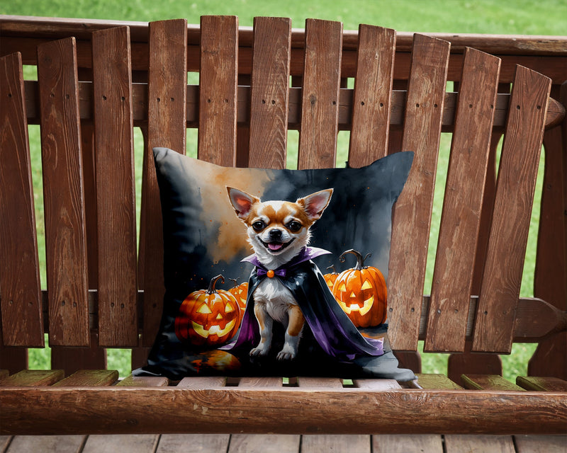Chihuahua Puppy Halloween Throw Pillow