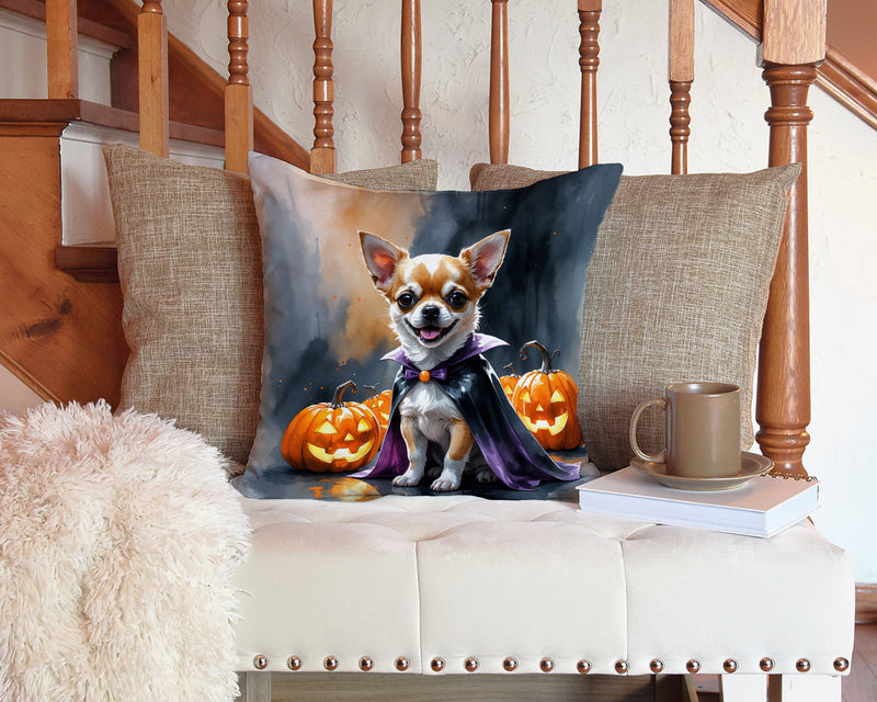 Chihuahua Puppy Halloween Throw Pillow