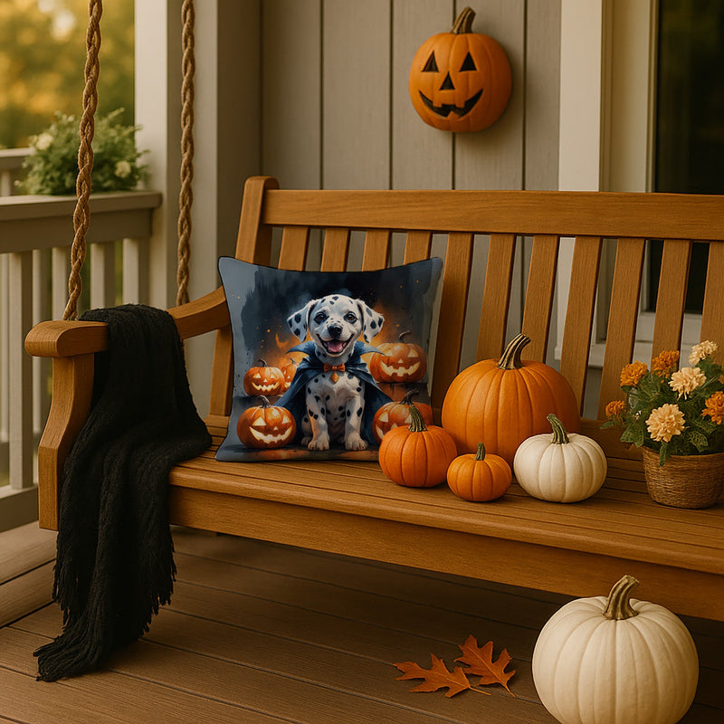 Dalmatian Puppy Halloween Throw Pillow