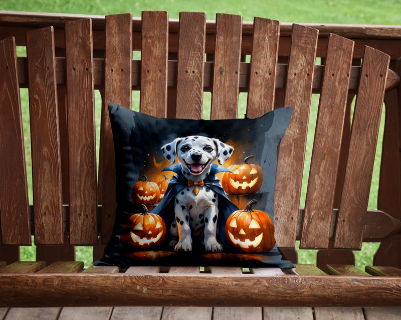 Dalmatian Puppy Halloween Throw Pillow