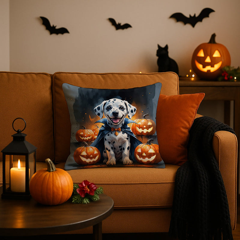 Dalmatian Puppy Halloween Throw Pillow