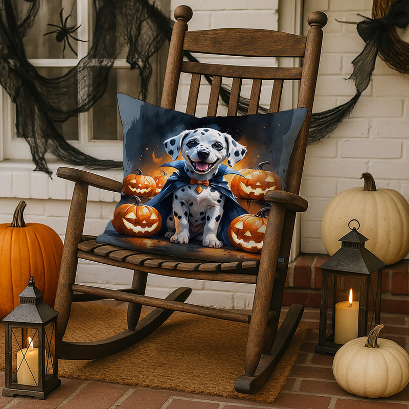 Dalmatian Puppy Halloween Throw Pillow