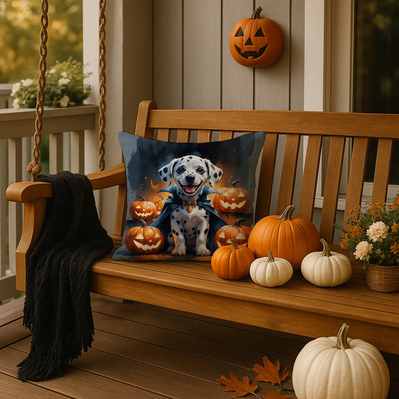 Dalmatian Puppy Halloween Throw Pillow