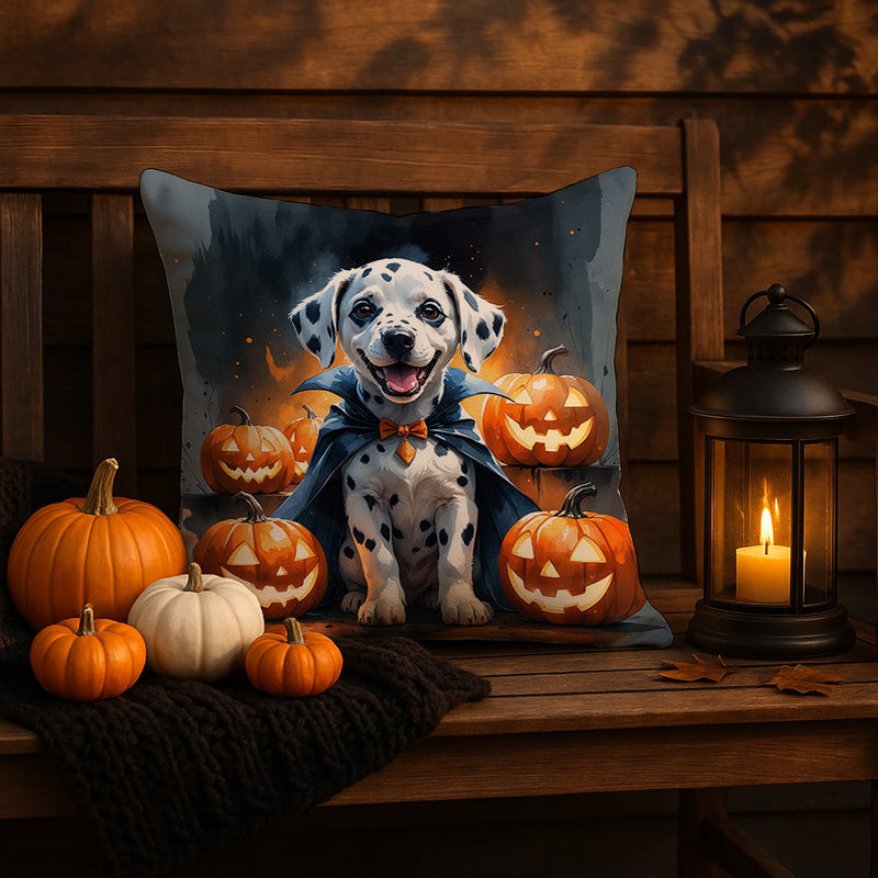 Dalmatian Puppy Halloween Throw Pillow