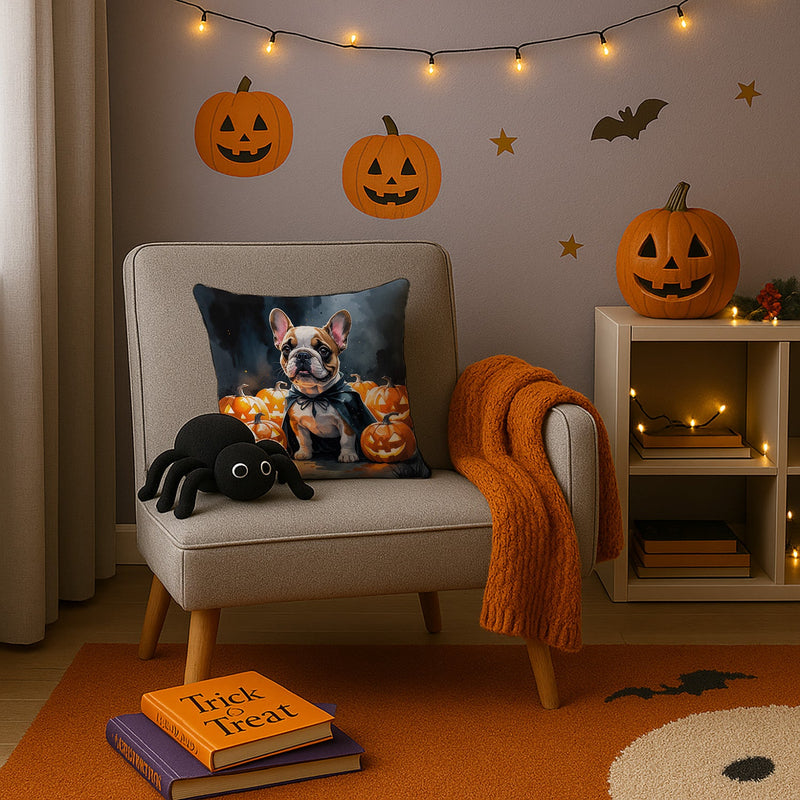 French Bulldog Puppy Halloween Throw Pillow