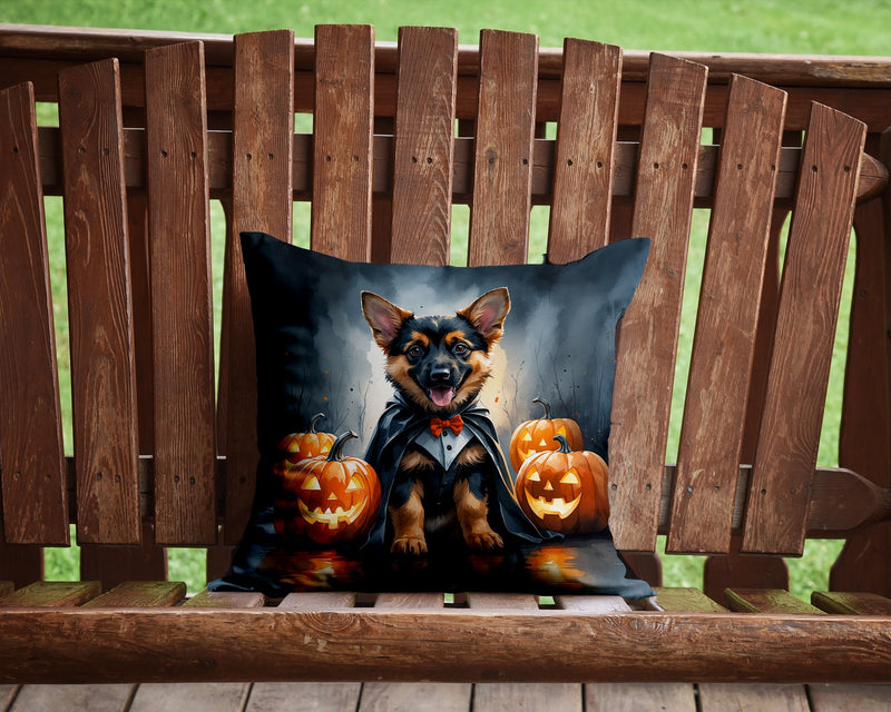 German Shepherd Puppy Halloween Throw Pillow