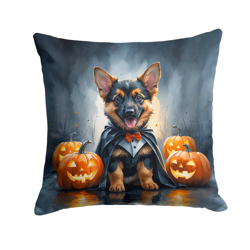 German Shepherd Puppy Halloween Throw Pillow