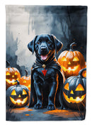 Black Labrador Retriever Puppy Halloween Garden Flag