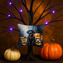Black Labrador Retriever Puppy Halloween Mini Hanging Pillow Ornament 3.5 × 3.5