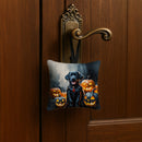 Black Labrador Retriever Puppy Halloween Mini Hanging Pillow Ornament 3.5 × 3.5