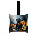 Black Labrador Retriever Puppy Halloween Mini Hanging Pillow Ornament 3.5 × 3.5