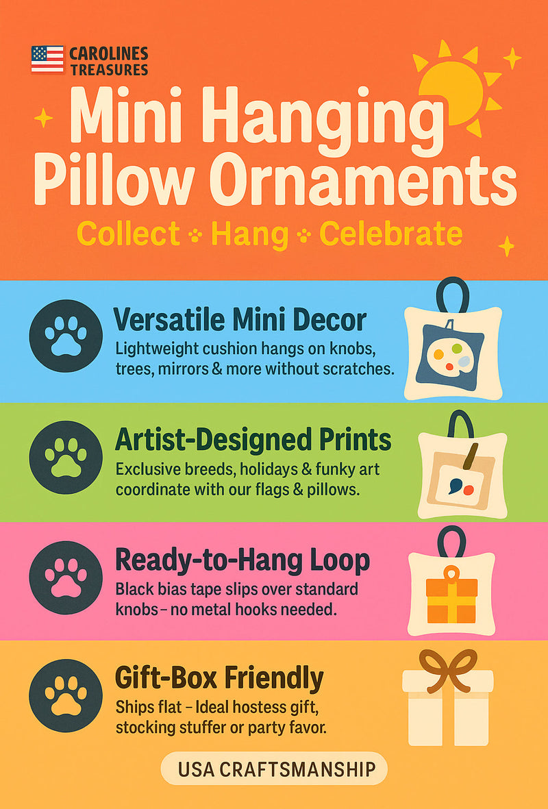 Miniature Pinscher Puppy Halloween Mini Hanging Pillow Ornament 3.5 × 3.5