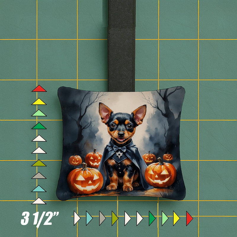 Miniature Pinscher Puppy Halloween Mini Hanging Pillow Ornament 3.5 × 3.5