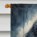 Black Poodle Puppy Halloween House Flag