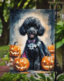 Black Poodle Puppy Halloween Garden Flag
