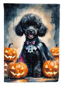 Black Poodle Puppy Halloween Garden Flag
