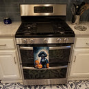 Black Poodle Puppy Halloween Kitchen Towel