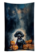 Black Poodle Puppy Halloween Kitchen Towel