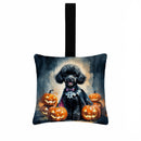 Black Poodle Puppy Halloween Mini Hanging Pillow Ornament 3.5 × 3.5