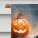 Black Pug Puppy Halloween House Flag