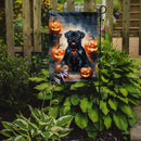 Black Pug Puppy Halloween Garden Flag
