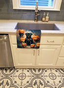 Black Pug Puppy Halloween Kitchen Towel