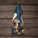 Black Pug Puppy Halloween Kitchen Towel