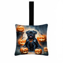 Black Pug Puppy Halloween Mini Hanging Pillow Ornament 3.5 × 3.5