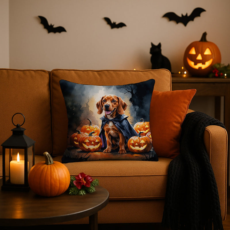 Vizsla Puppy Halloween Throw Pillow