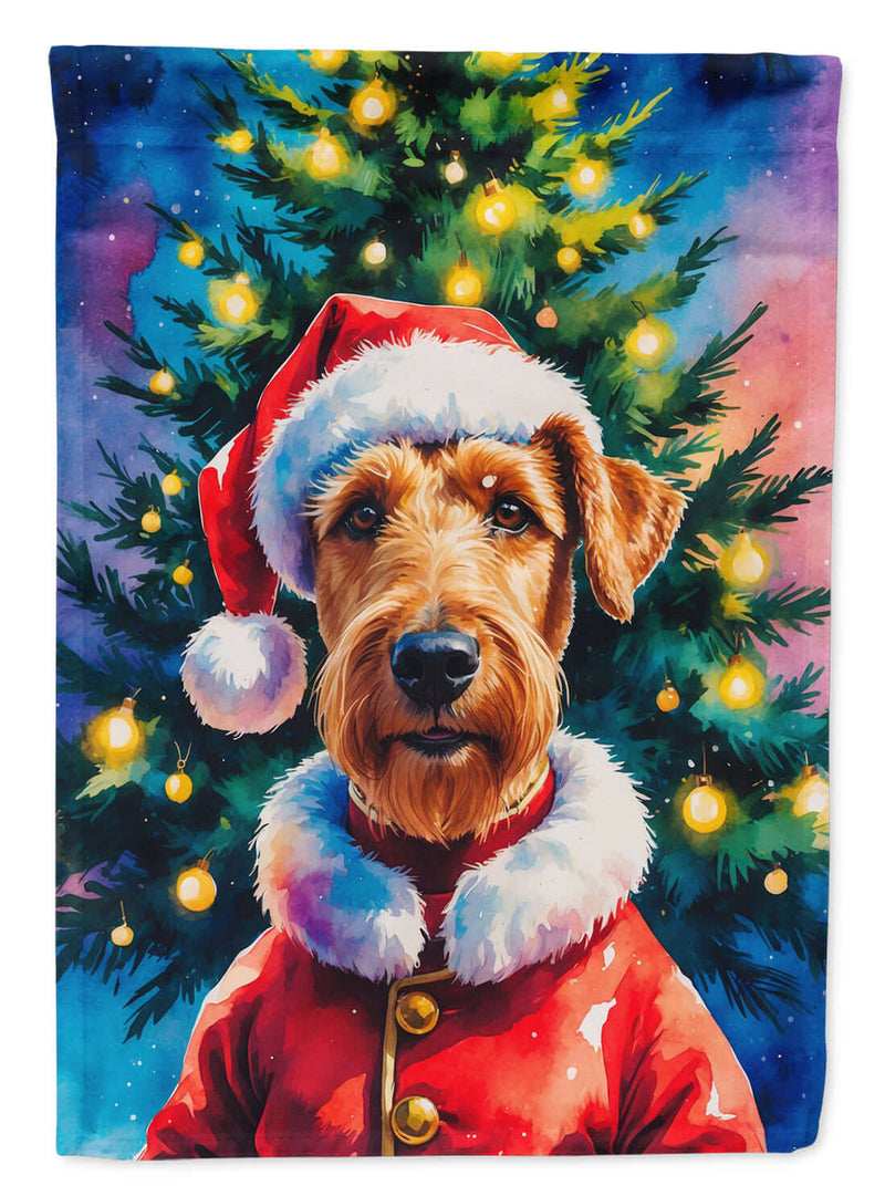 Airedale Terrier Christmas House Flag