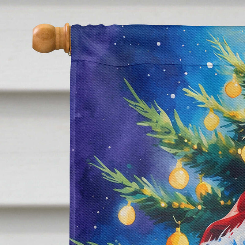 American Eskimo Christmas House Flag