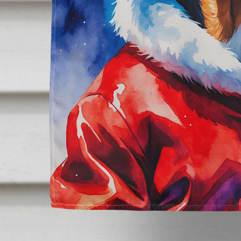 Bluetick Coonhound Christmas House Flag