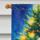 Border Collie Christmas House Flag