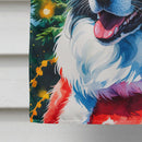 Border Collie Christmas House Flag