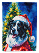 Border Collie Christmas House Flag